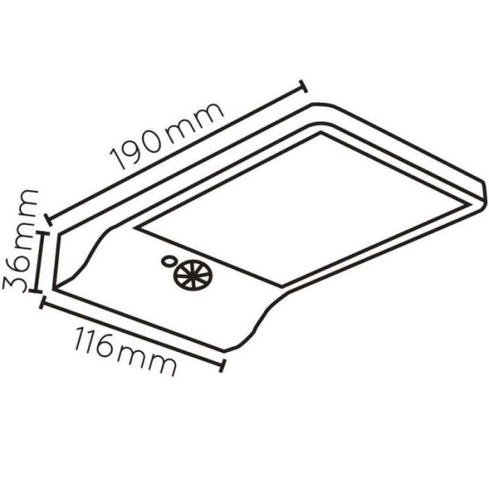 Schwarze Außen Wandleuchte mit Bewegungsmelder Modern, Basic, 3W, 2700K LED, IP44