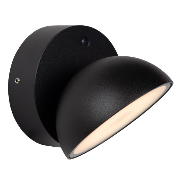 Schwarze Außen Wandleuchte mit Dämmerungsmelder Modern, Finn, 12W, 3000K LED, IP54