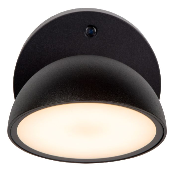 Schwarze Außen Wandleuchte mit Dämmerungsmelder Modern, Finn, 12W, 3000K LED, IP54
