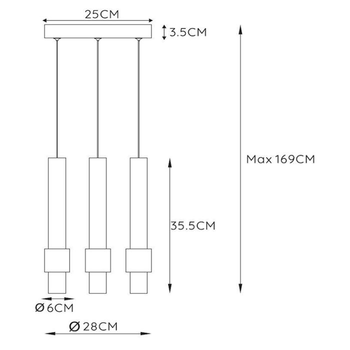 Schwarze Pendelleuchte Modern, Margary, 4W, 2700K LED
