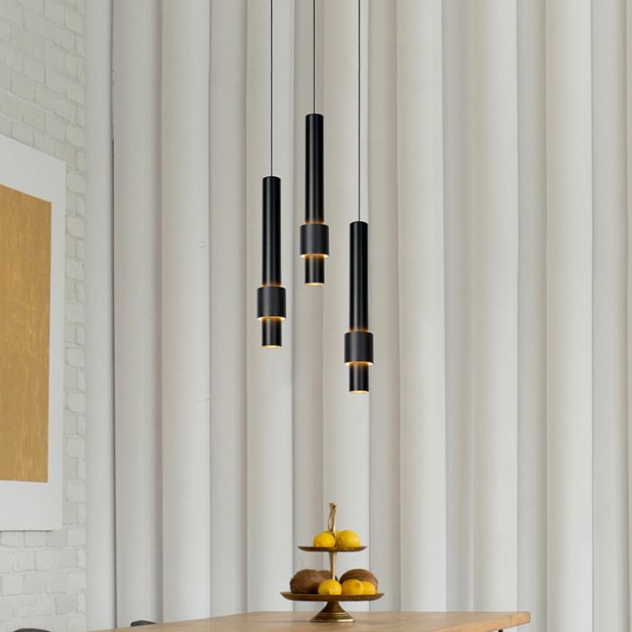 Schwarze Pendelleuchte Modern, Margary, 4W, 2700K LED