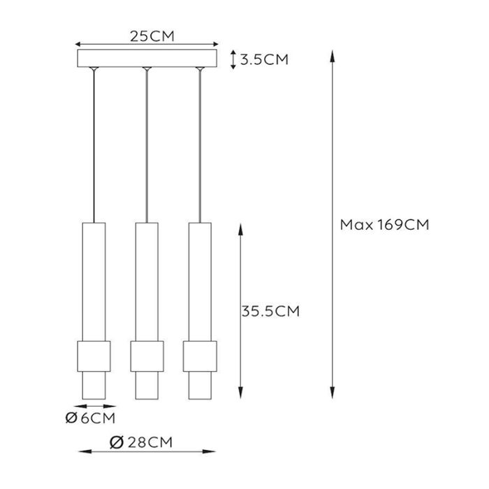 Braune Pendelleuchte Modern, Margary, 4W, 2700K LED
