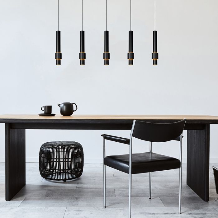 Schwarze Pendelleuchte Modern, Margary, 4,2W, 2700K LED
