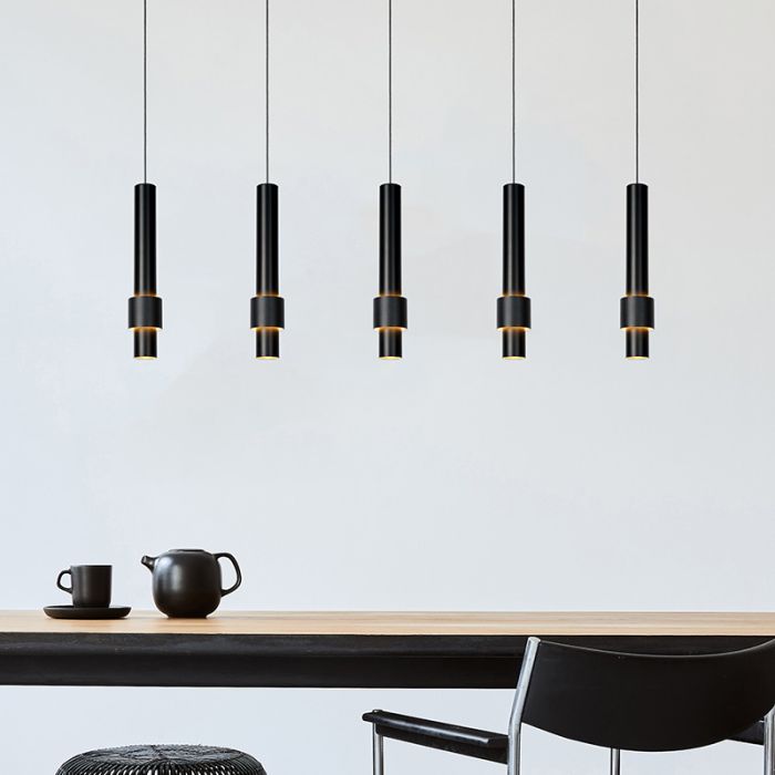 Schwarze Pendelleuchte Modern, Margary, 4,2W, 2700K LED