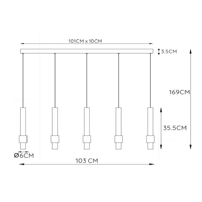 Braune Pendelleuchte Modern, Margary, 4,2W, 2700K LED