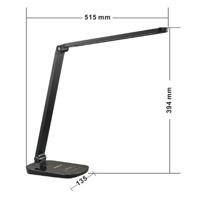 Schwarze Schreibtischlampe Modern, Vario, 8W, 2700K LED