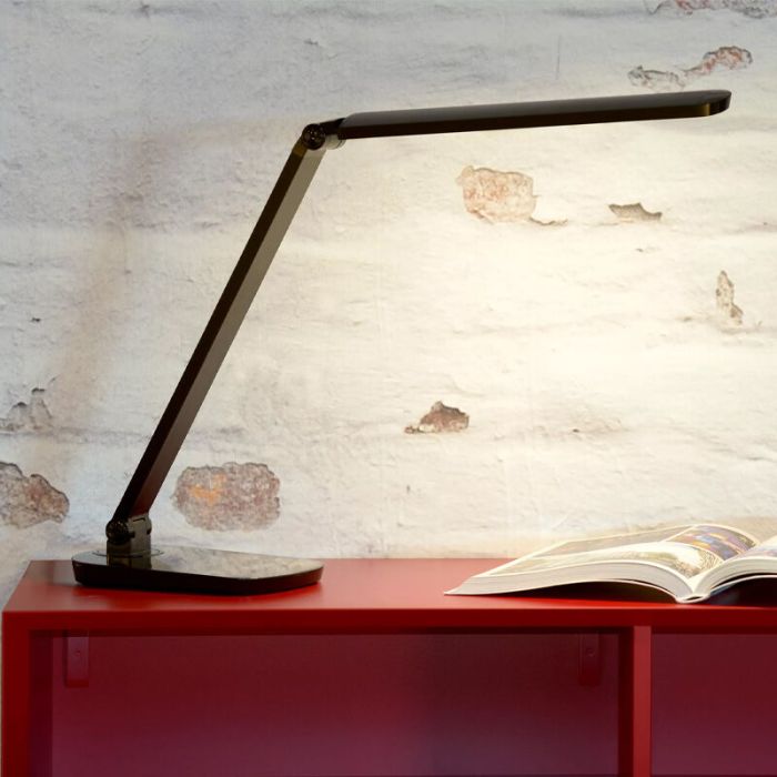 Schwarze Schreibtischlampe Modern, Vario, 8W, 2700K LED