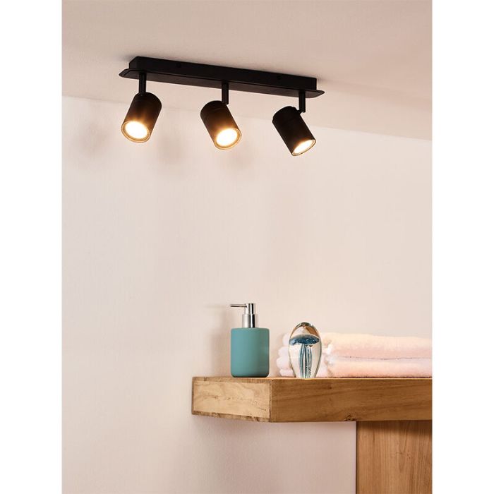 Schwarze Deckenstrahler Badezimmer Modern, Lennert, IP44