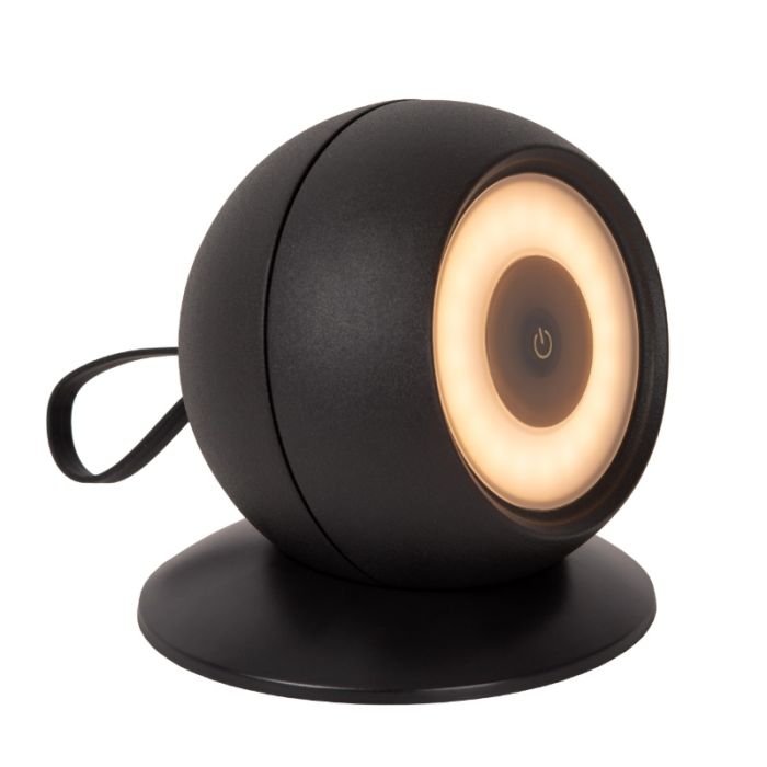 Schwarze aufladbare Wandleuchte Modern, Lunex, 2W, 3000K LED, IP54, mit Schalter