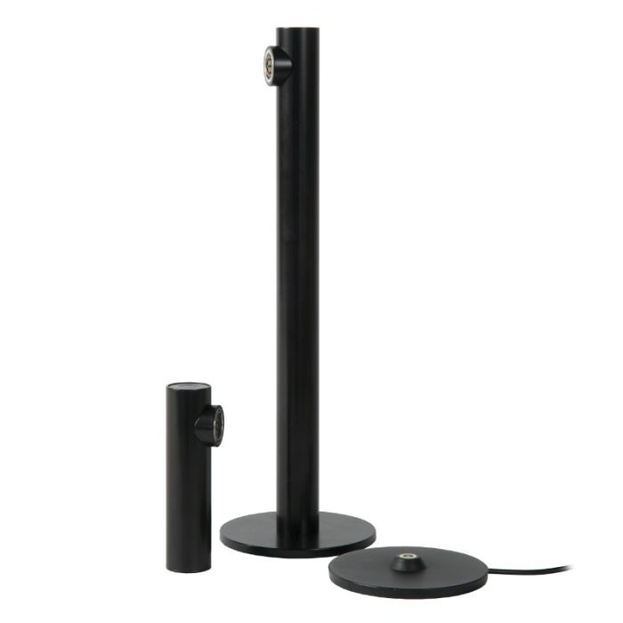 Schwarze aufladbare Tischlampe Modern, Antrim, 2,2W, 2700K LED, IP54, mit Touch-Dimmer
