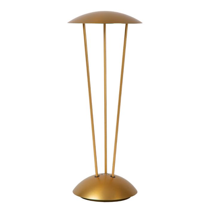 Messing aufladbare Außen Tischlampe Modern, Renee, 2,2W, 2700K LED, IP54, mit Touch-Dimmer
