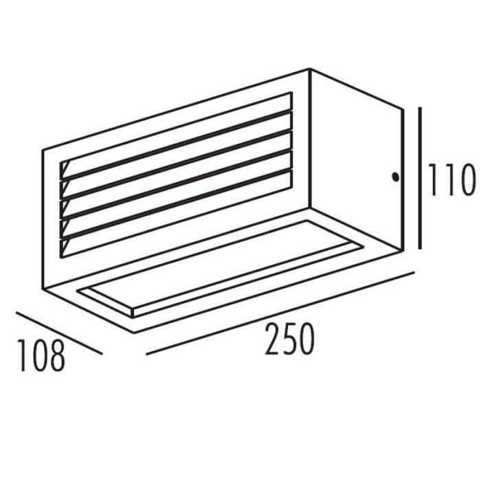 Rostfarbene Außenleuchte Modern, Dimo, IP54