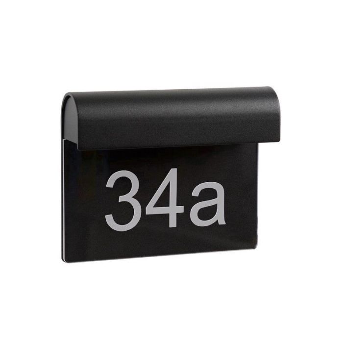 Schwarze Hausnummer Beleuchtung Modern, Thesi, 6W, 3000K LED, IP54
