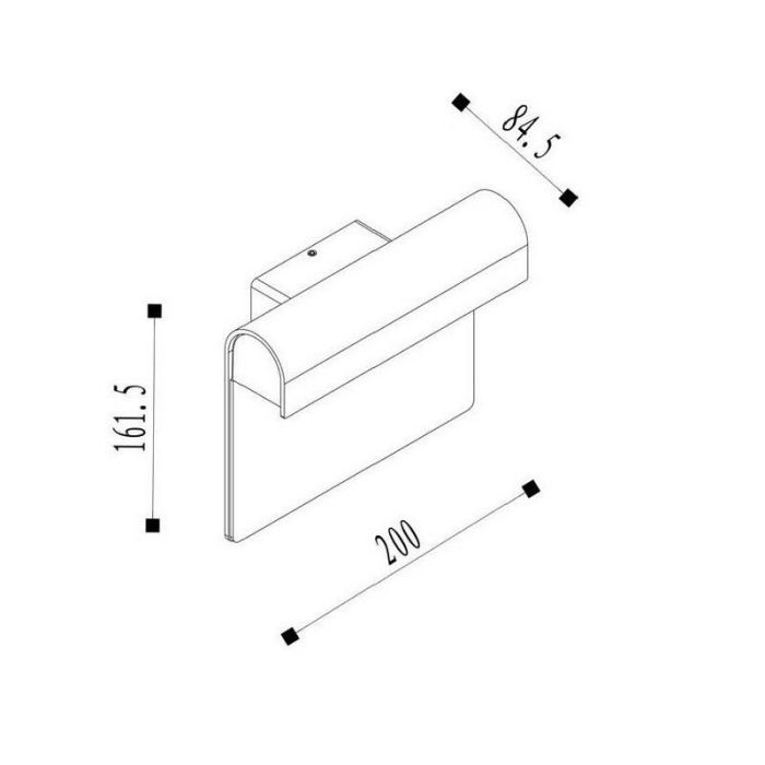 Schwarze Hausnummer Beleuchtung Modern, Thesi, 6W, 3000K LED, IP54