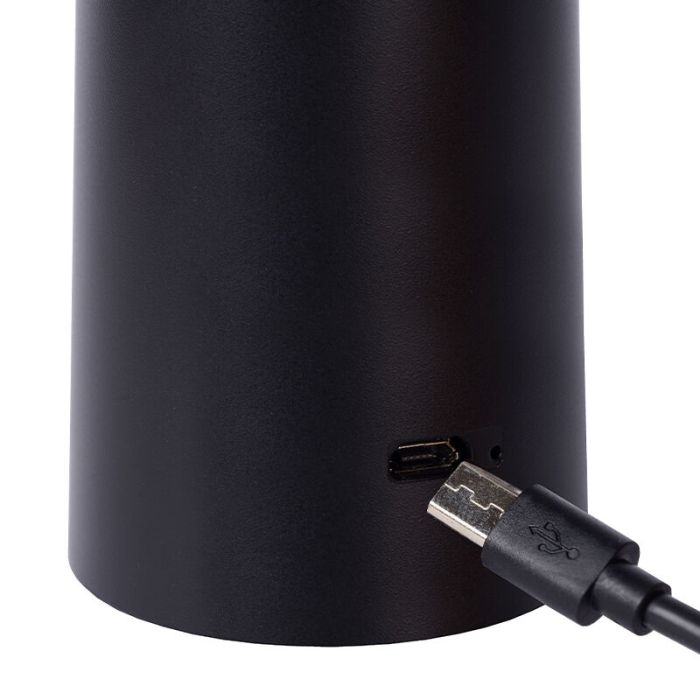 Schwarze Außen Tischleuchte Modern, Jive, 4W, warm- bis kaltweiß einstellbare LED, IP44, mit Schalter