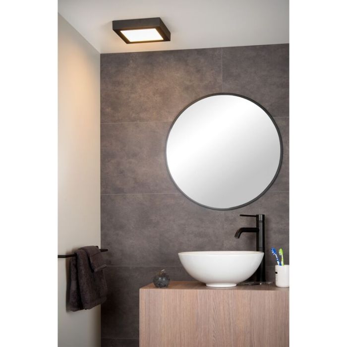 Schwarze Deckenlampe Modern, Brice, 22W, 3000K LED, IP44