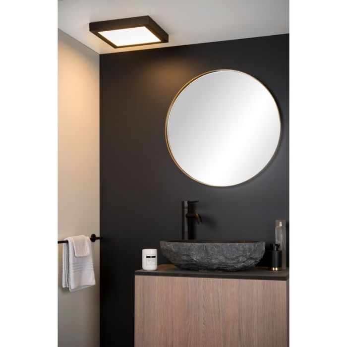 Schwarze Deckenlampe Modern, Brice, 30W, 3000K LED, IP44