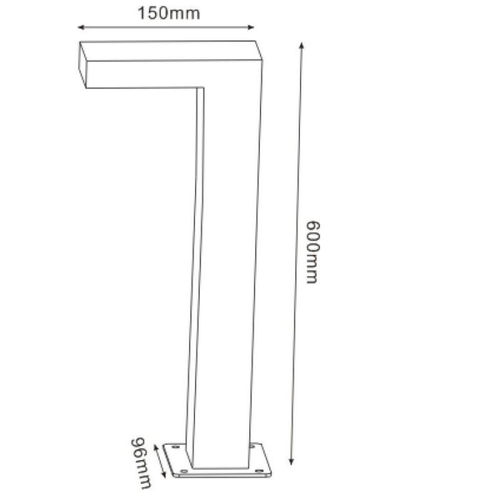 Anthrazit Außenleuchte Modern, Texas, 6W, 3000K LED, IP54