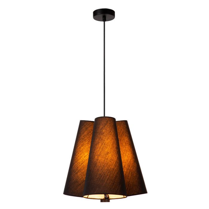 Schwarze Pendelleuchte Stoff, Gregory