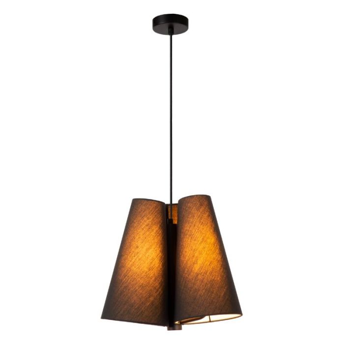 Schwarze Pendelleuchte Stoff, Gregory