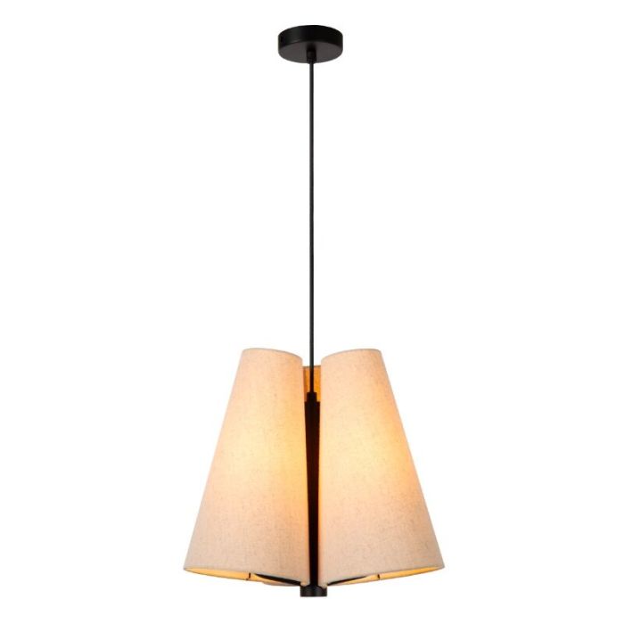 Beige Pendelleuchte Stoff, Gregory