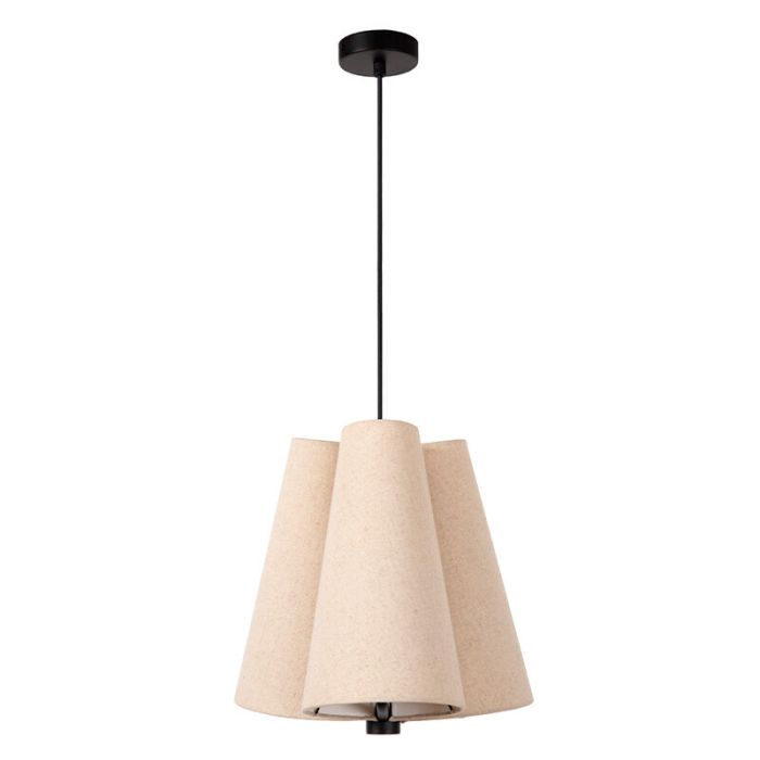 Beige Pendelleuchte Stoff, Gregory