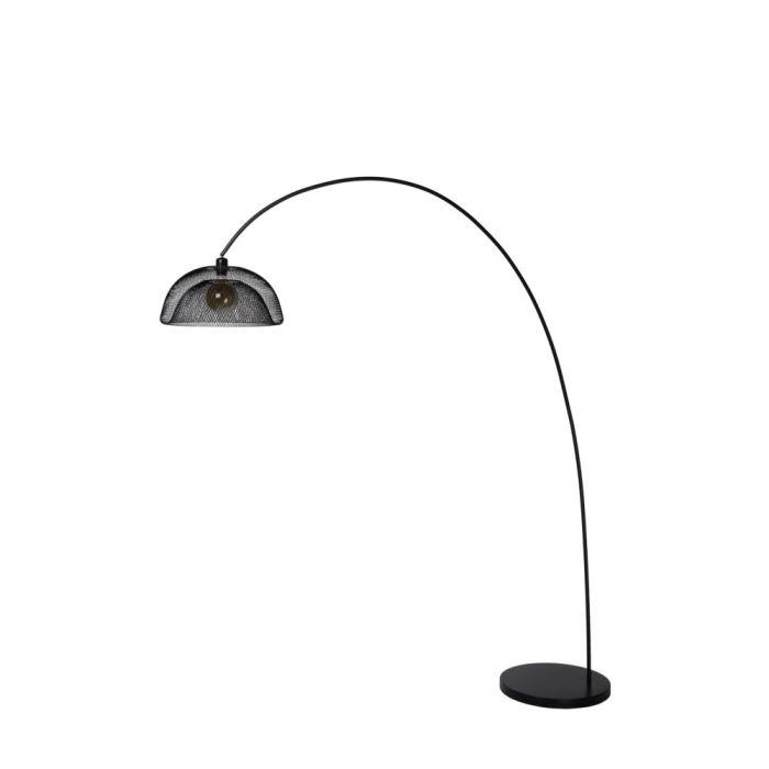 Schwarze Bogenlampe Modern, Mesh, mit Schalter