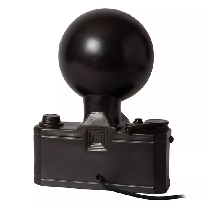 Schwarze Tischleuchte Retro, Extravaganza Camera, mit Schalter