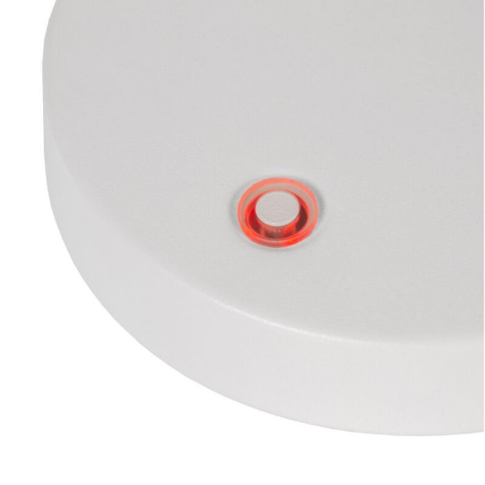 Weiße aufladbare Tischlampe Modern, Comet, 3W, 2700K LED, mit Touch-Dimmer