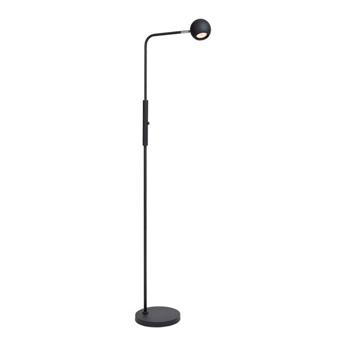 Schwarze aufladbare Stehlampe Modern, Comet, 3W, 2700K LED, mit Touch-Dimmer