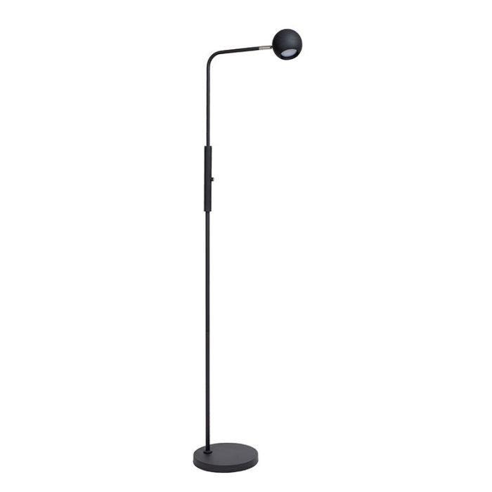 Schwarze aufladbare Stehlampe Modern, Comet, 3W, 2700K LED, mit Touch-Dimmer