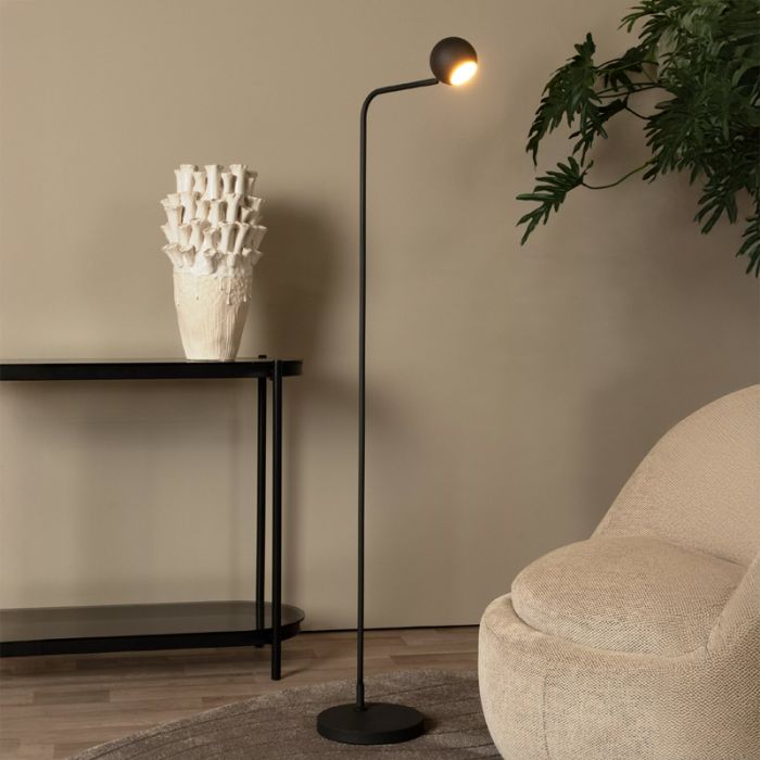 Schwarze aufladbare Stehlampe Modern, Comet, 3W, 2700K LED, mit Touch-Dimmer