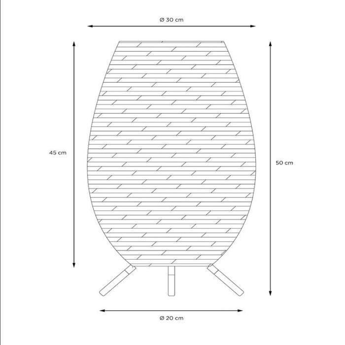 Braune Außen Tischleuchte Landhaus, Colin, 3W, 3000K LED, IP44, 3-stufig dimmbar