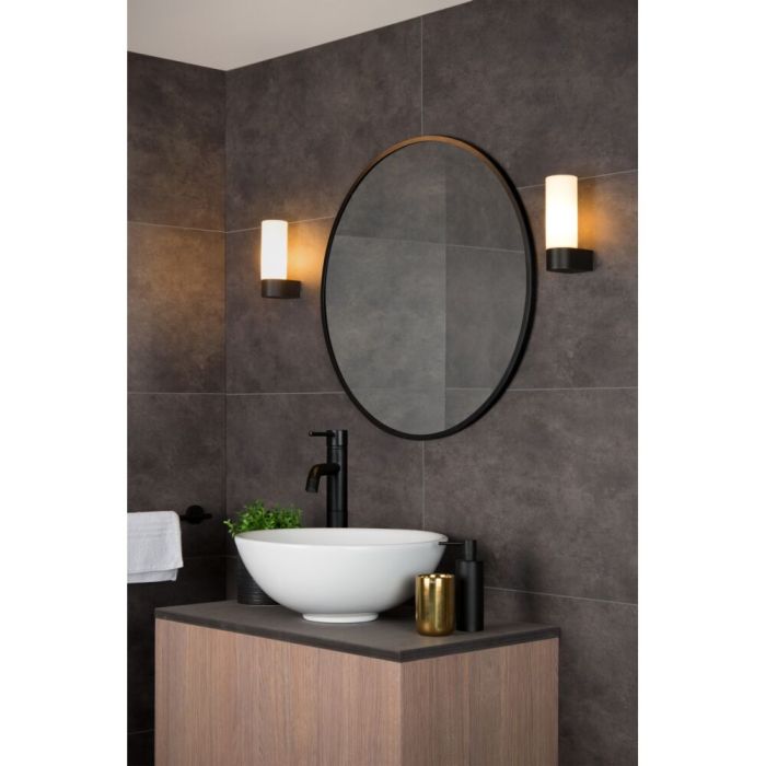 Schwarze Wandleuchte Antik, Jesse, IP44