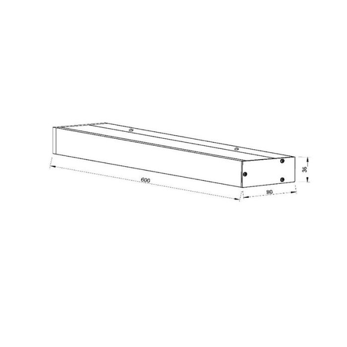 Schwarze Wandleuchte Badezimmer Modern, Alexa, 8W, 3000K LED, IP44