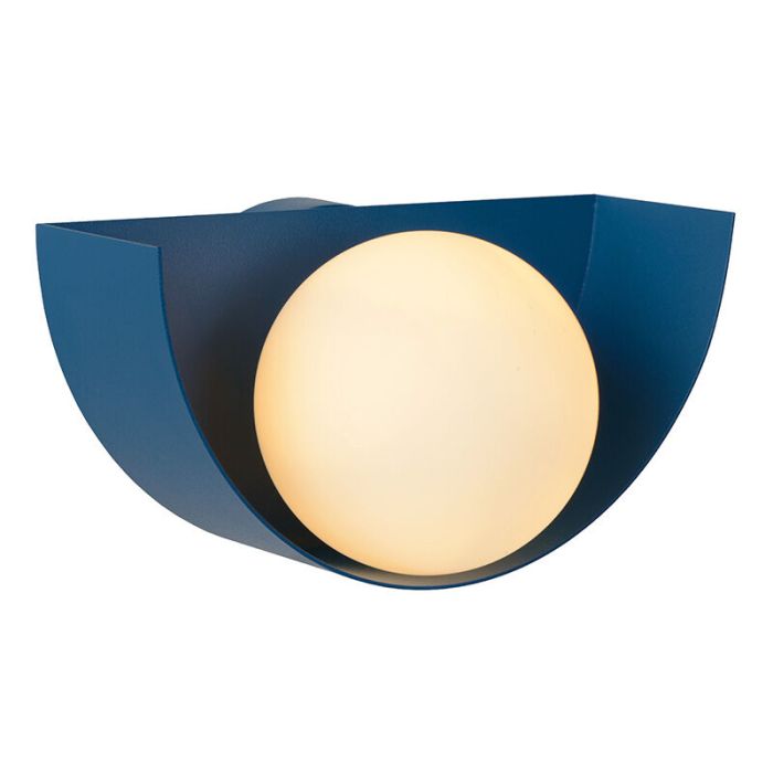 Blaue Wandleuchte Retro, Benni
