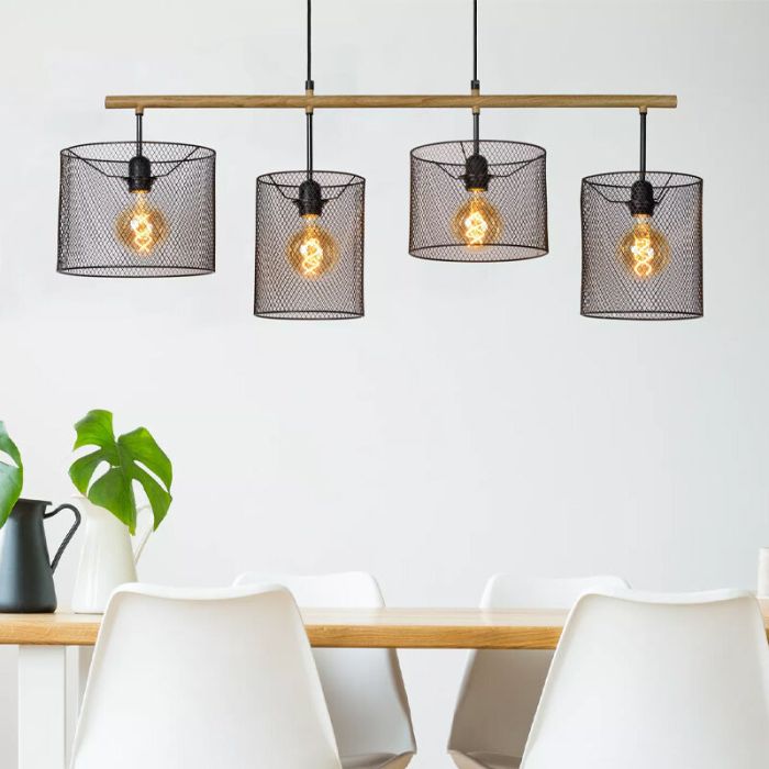 Schwarze Pendelleuchte Retro, Baskett