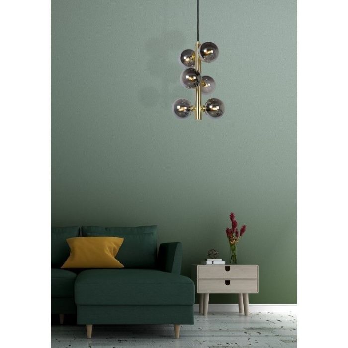 Goldene Pendelleuchte Retro, Tycho