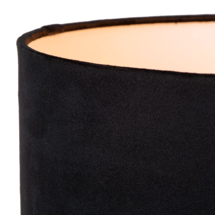 Schwarze Tischleuchte Modern, Tondo, mit Schalter