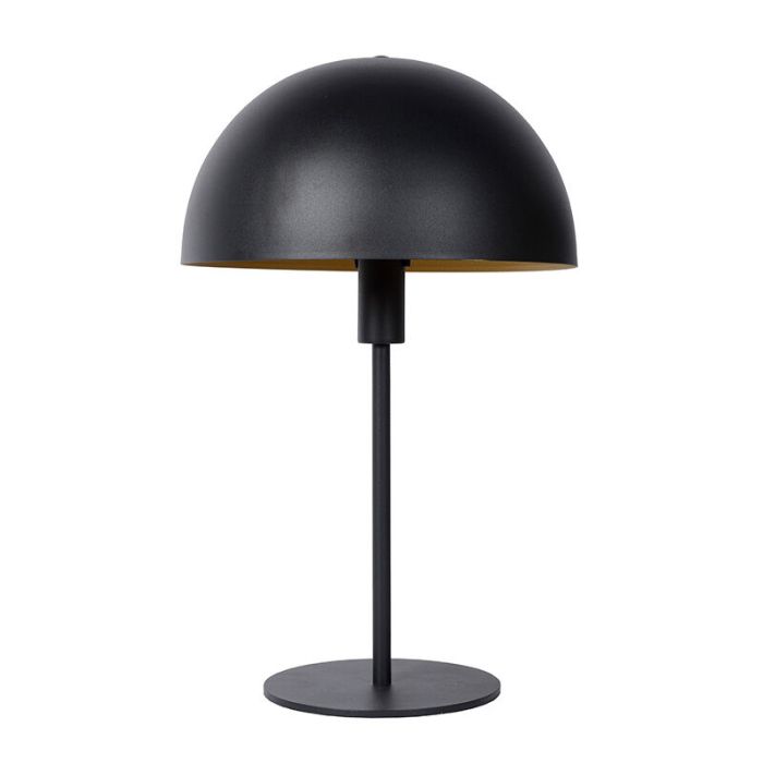 Schwarze Tischleuchte Modern, Siemon, mit Schalter