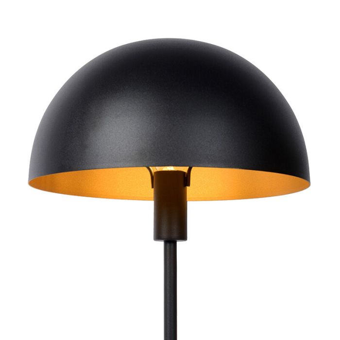 Schwarze Tischleuchte Modern, Siemon, mit Schalter
