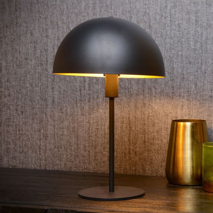 Schwarze Tischleuchte Modern, Siemon, mit Schalter