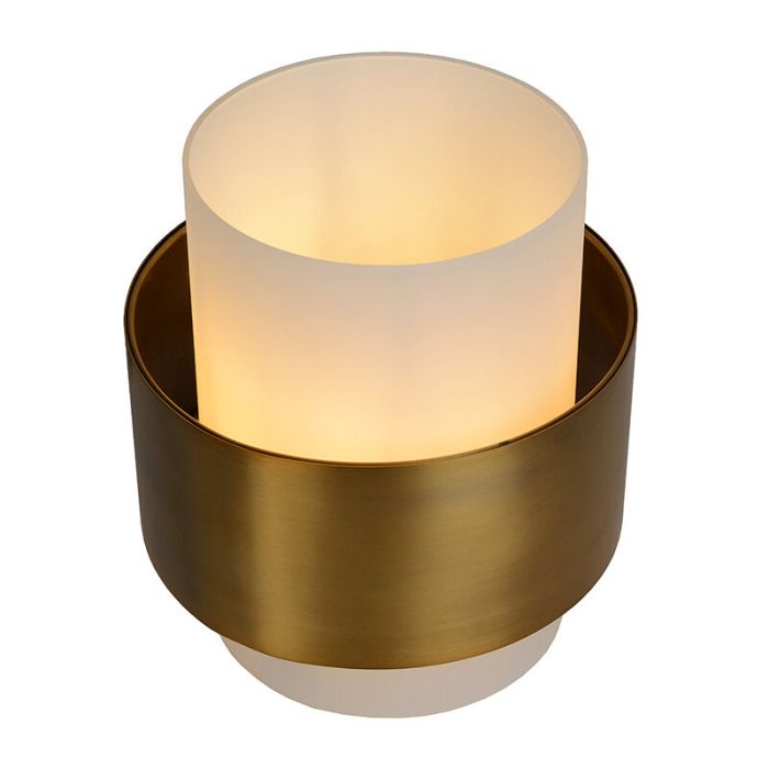 Goldene Tischleuchte Antik, Firmin, mit Schalter