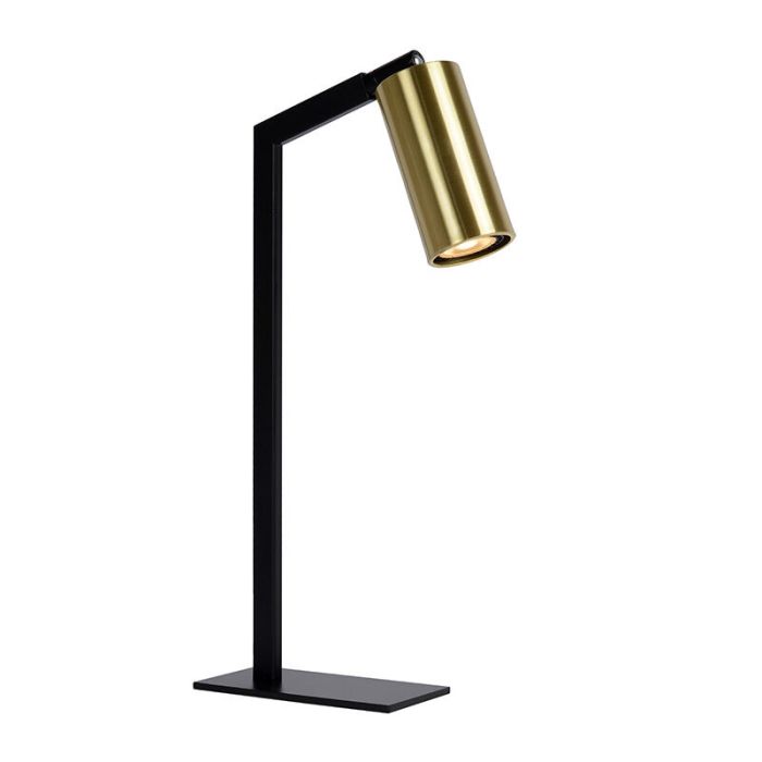 Goldene Tischleuchte Modern, Sybil, mit Schalter