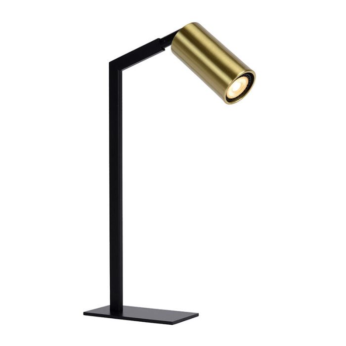 Goldene Tischleuchte Modern, Sybil, mit Schalter