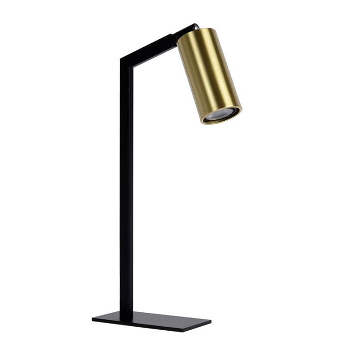 Goldene Tischleuchte Modern, Sybil, mit Schalter