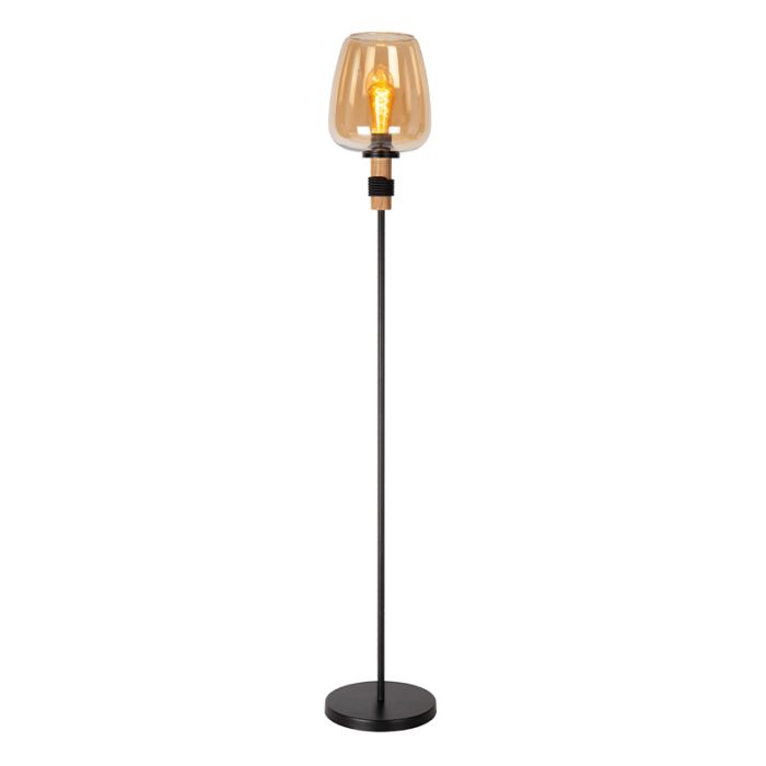 Bernstein Stehlampe Retro, Ilona, mit Schalter