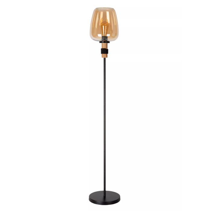 Bernstein Stehlampe Retro, Ilona, mit Schalter