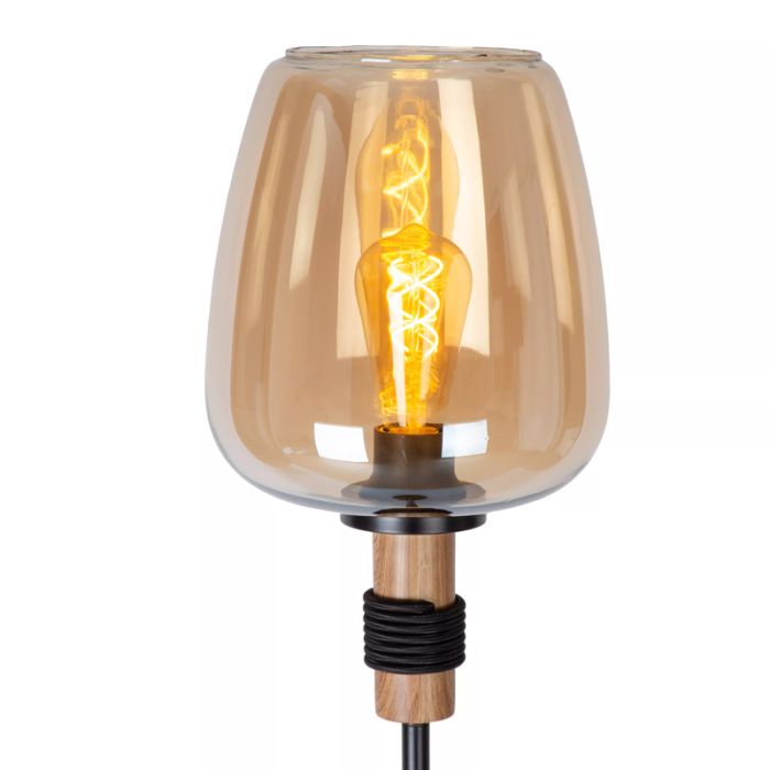 Bernstein Stehlampe Retro, Ilona, mit Schalter