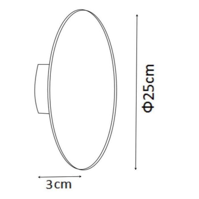 Schwarze Wandleuchte Modern, Eklyps led, 8W, 3000K LED